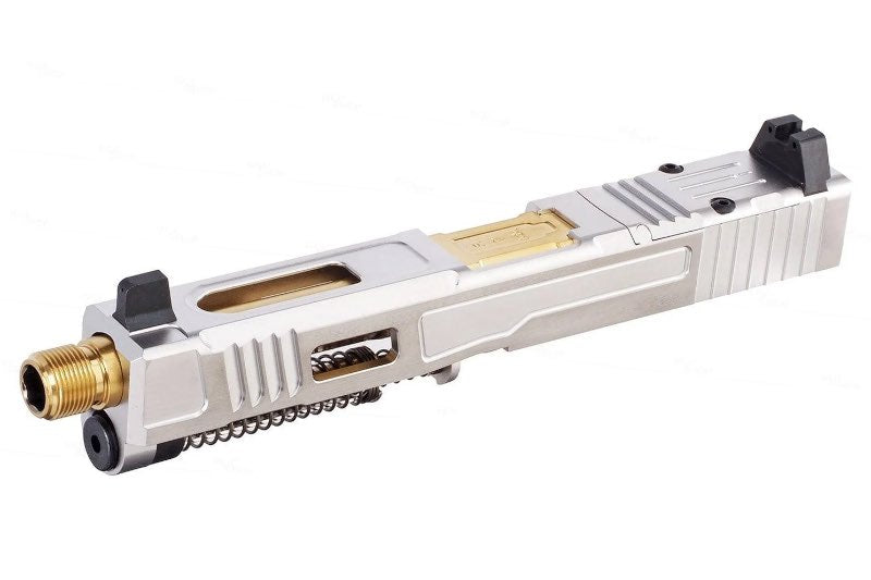 VFC Aluminum Fowler Industries MKII Complete Upper Slide Set For Glock 17 Gen 5 GBB Airsoft (Stainle