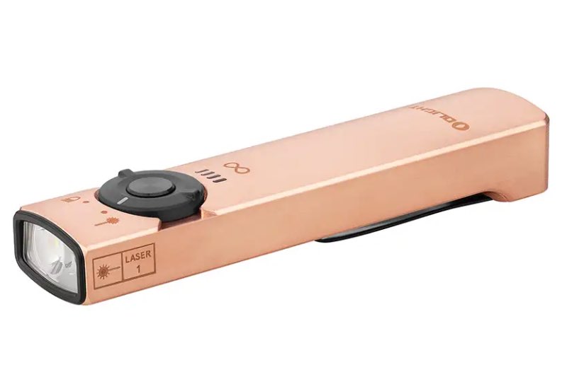 OLIGHT Arkfeld Eternal 3 Limited Edition Flat Flashlight w/ Green Laser (Copper)