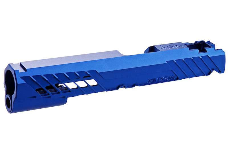 Dr.Black Type 300R Aluminum Slide For Tokyo Marui Hi Capa 5.1 GBB Airsoft Pistol (Blue/ With Marking