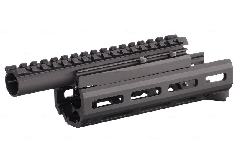 Hephaestus 6.5 inch M Lok Handguard w/Railed Gas Tube for Tokyo Marui AK GBB Airsoft Rifle (Type III