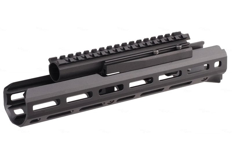 Hephaestus 10.5 inch M Lok Handguard w/Railed Gas Tube for Tokyo Marui AK Airsoft Rifle (Type III Ha