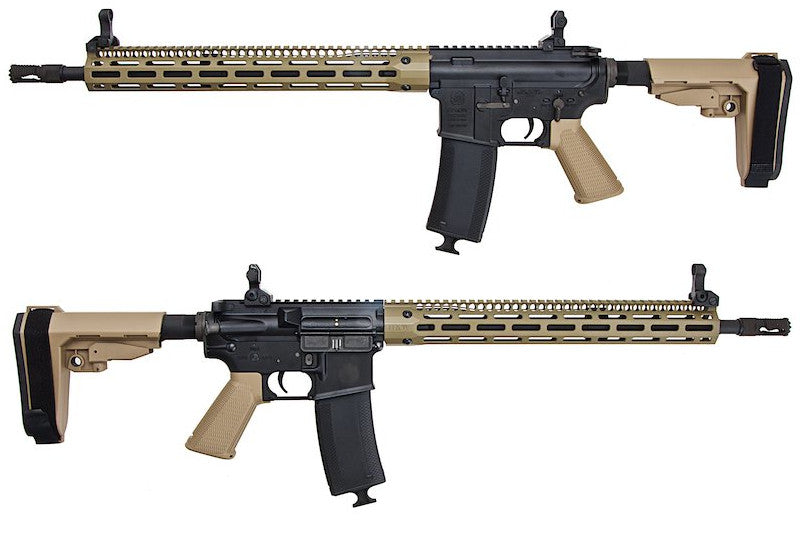 EMG (King Arms) 15inch RIS Troy Industries SOCC M4 AEG Rifle Airsoft Guns (Dark Earth)
