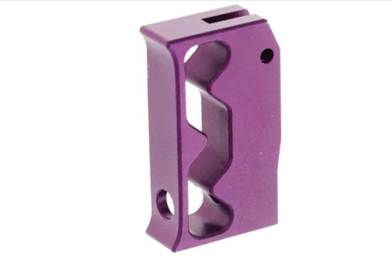 Revanchist Airsoft Type A Aluminum Flat Trigger For Hi Capa GBB Airsoft (Purple)