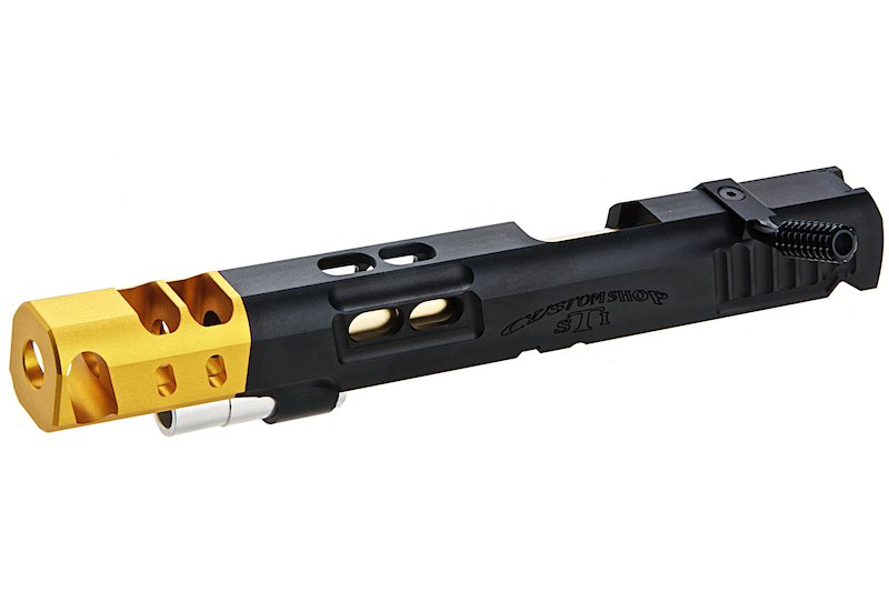 Airsoft Masterpiece S Style DVC Open Slide w/ Gold Compensator for Marui Hi-Capa GBB Airsoft Gun (6i