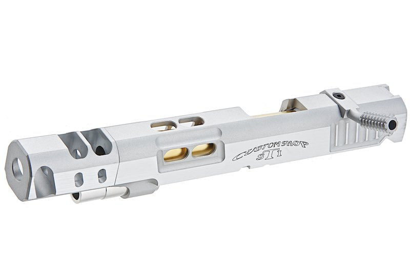 Airsoft Masterpiece S Style DVC Silver Open Slide w/ Silver Compensator for Marui Hi-Capa GBB Airsof