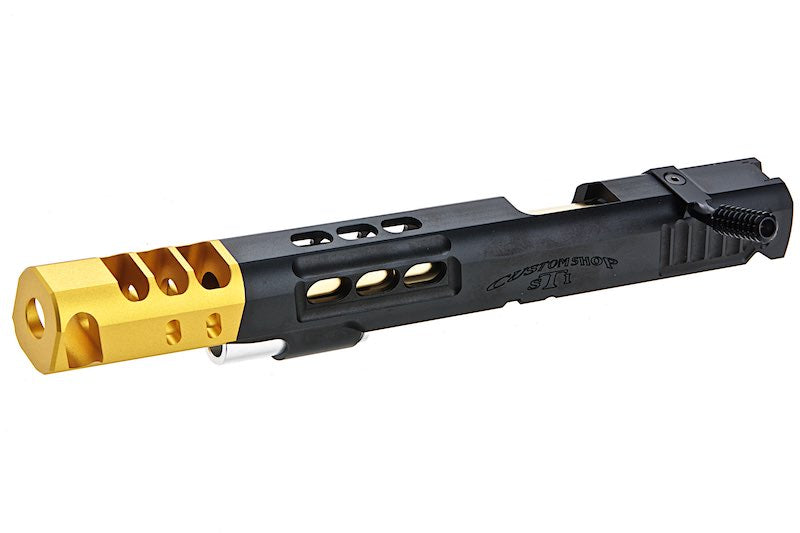 Airsoft Masterpiece S Style DVC Open Slide w/ Gold Compensator for Marui Hi-Capa GBB Airsoft Gun (7i