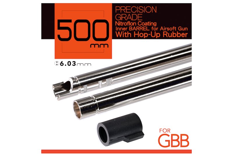Unicorn Airsoft Nitroflon Coated Brass 6.03mm Inner Barrel w/60 Degree Hop Up Bucking For GBB Airsof