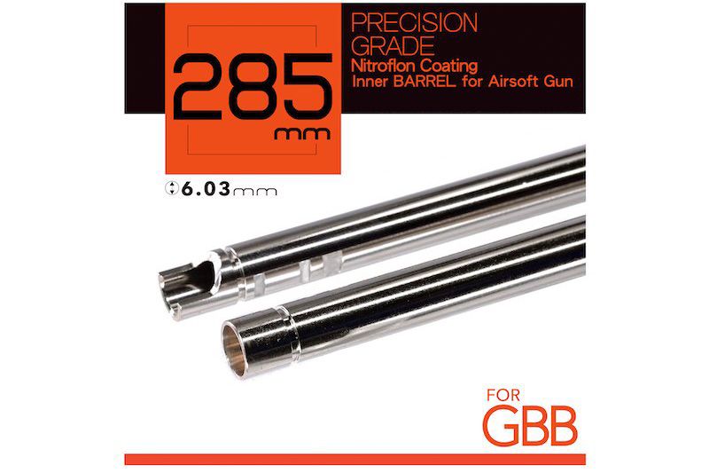 Unicorn Airsoft Nitroflon Coated Brass 6.03mm Inner Barrel For GBB Airsoft Rifle (285mm)