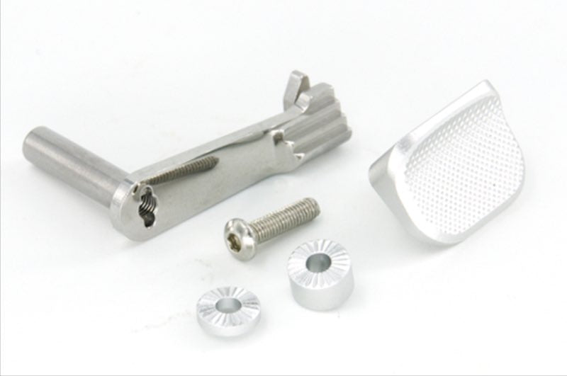 AIP Steel Slide Stop with Thumb Rest For Tokyo Marui Hi Capa / 1911 GBB Pistol Airsoft Guns (Silver)