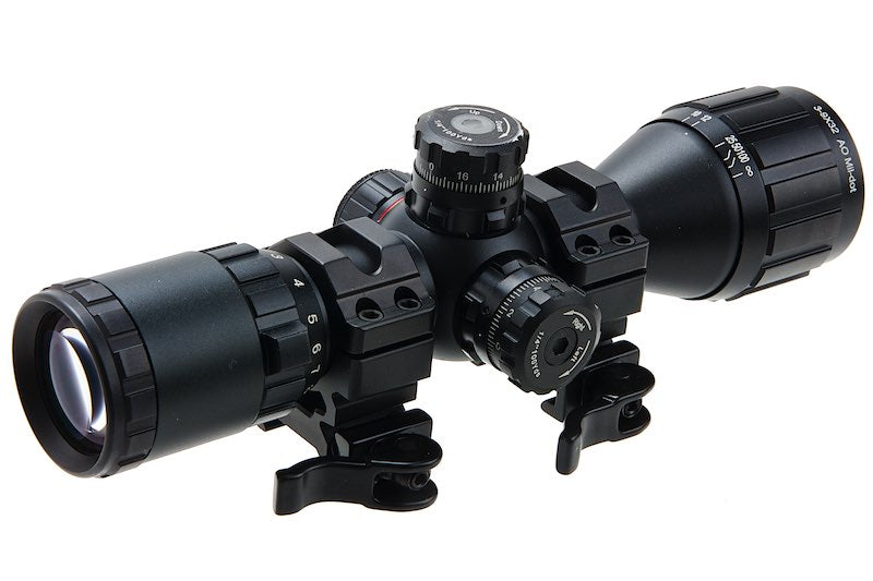 Tokyo Marui New 3-9x32 Illuminated Short Zoom Scope (Mil-Dot Reticle)