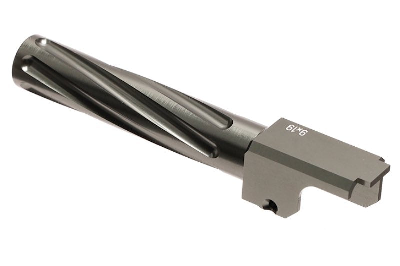 Nine Ball Non-Recoil Fluted Outer Barrel NEO For Marui G19 Gen3/ Gen4 GBB (Gun Metal)