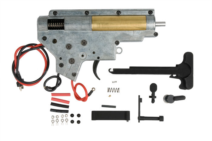 G&P 8mm Bearing Rear Wiring Complete Gearbox Set for M4 AEG Rifle (Dean Connector)