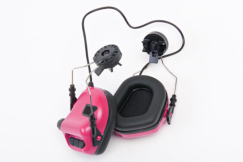 Earmor Hearing Protection Ear-Muff Helmet Version (Pink)