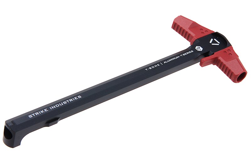 Strike Industries T-Bone Charging Handle (Black/ Red)