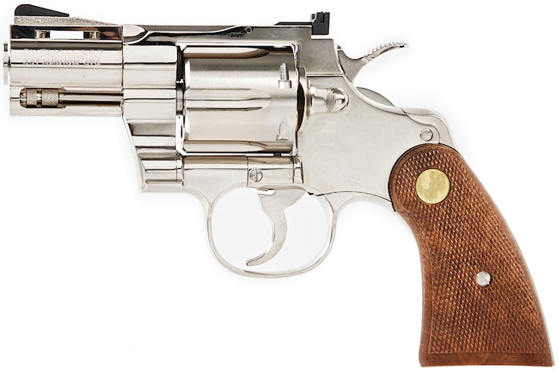 Tanaka Colt Python .357 Magnum R-Model 2.5" Nickel Finish Gas Revolver (Silver)