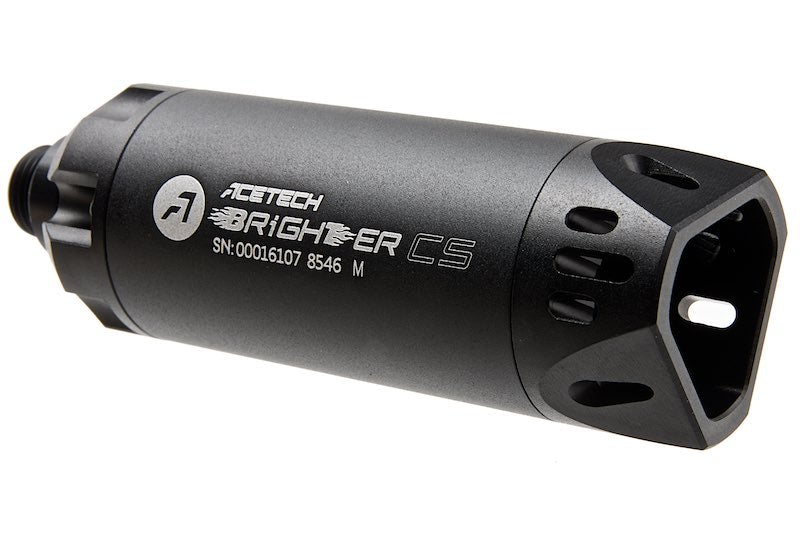 ACETECH Brighter CS Tracer Unit - Black/Black (M14CCW) with M11 CW Adaptor & Micro USB Charging Cabl