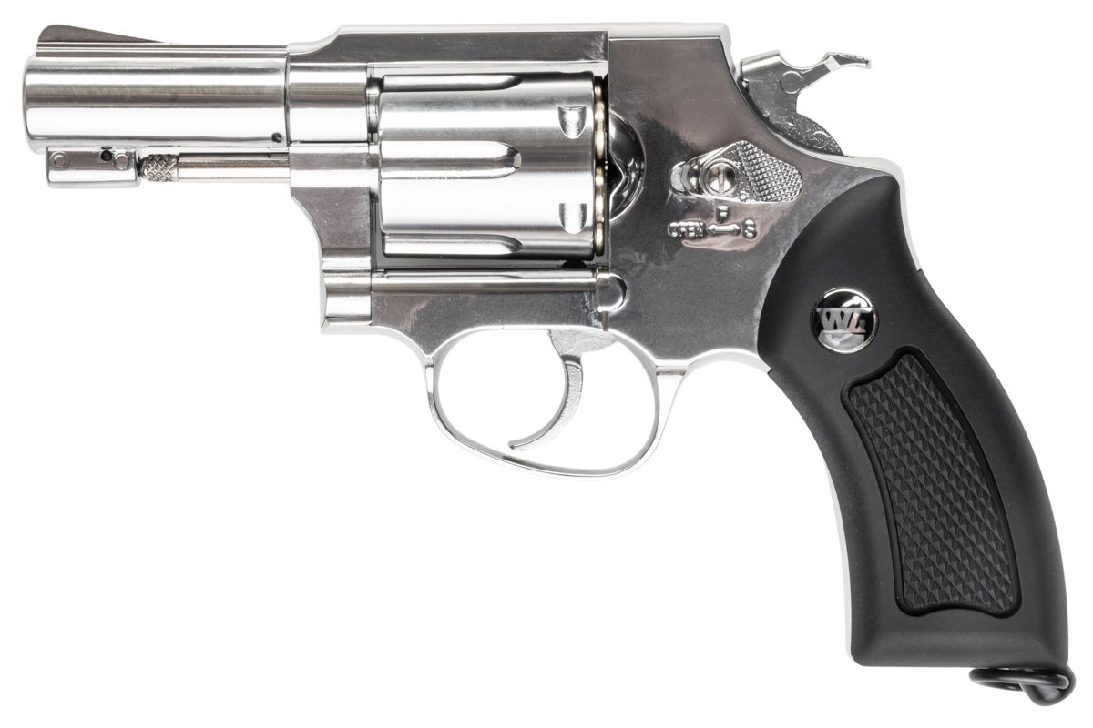 Gun Heaven (WinGun) 731 Sheriff M36 2.5 inch Co2 Revolver (Black Grip/ Silver)