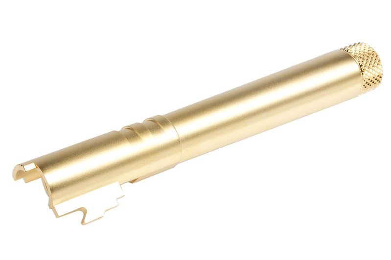 Airsoft Masterpiece Steel Fix Outer Barrel w/ Threads for Marui Hi-Capa 5.1 GBB (Gold)