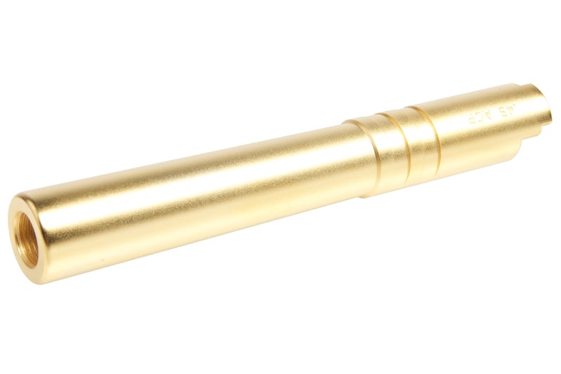 Airsoft Masterpiece .45 ACP Stainless Steel Threaded Outer Barrel for Marui Hi-Capa 5.1 GBB (Gold)