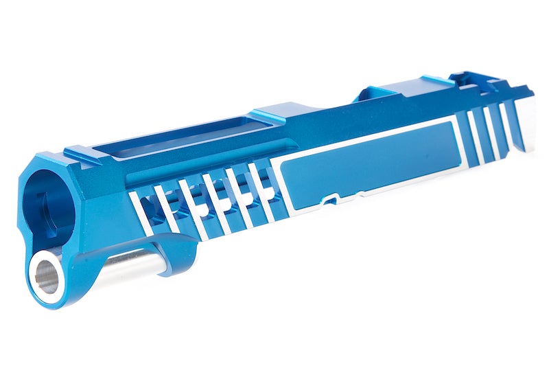 Gunsmith Bros Design Super Light Single Slide for Marui Hi-Capa GBB (Blue/ Silver)