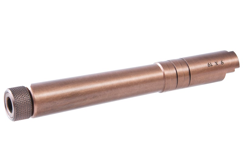 Airsoft Masterpiece Stainless Steel Fix Outer Barrel w/ Thread Adaptor for Marui Hi-Capa 5.1 GBB Pis