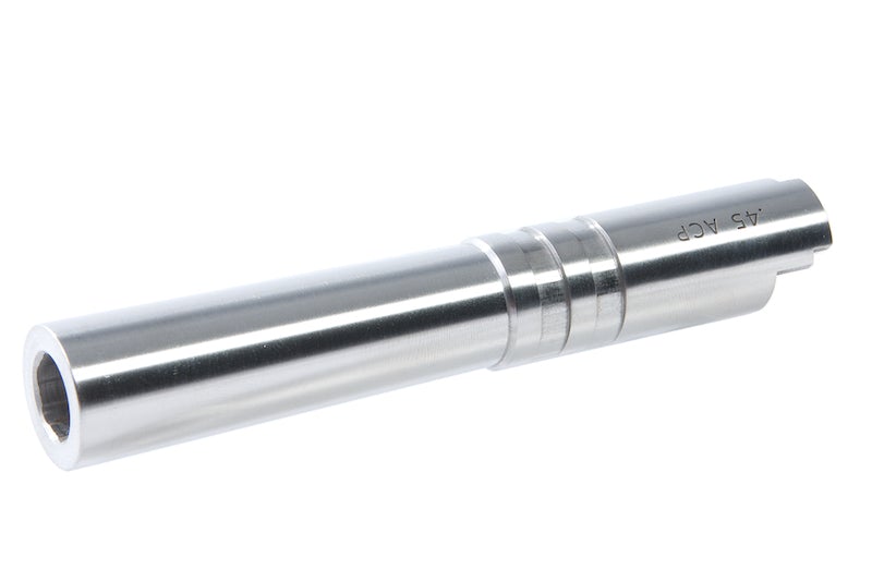 Airsoft Masterpiece .40 ACP Stainless Steel Fix Outer Barrel for Marui Hi-Capa 4.3 GBB Pistol (Silve