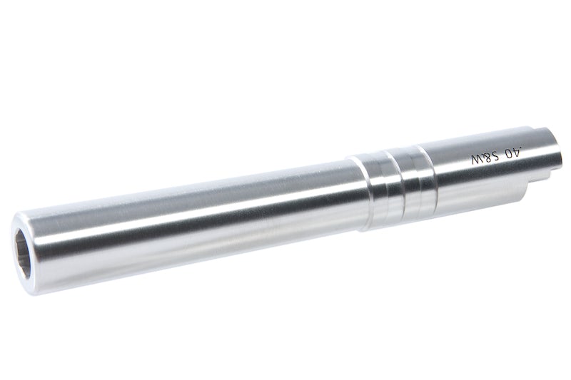 Airsoft Masterpiece .40 S&W Stainless Steel Fix Outer Barrel for Marui Hi-Capa 5.1 GBB Pistol (Silve