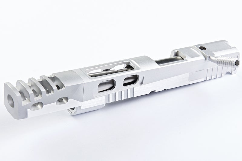 Gunsmith Bros Ultra Cut Open Upper Slide Set for Marui Hi-Capa GBB (Silver)