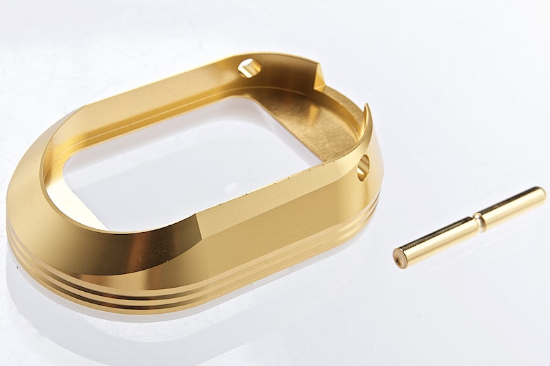 Airsoft Masterpiece CNC Limcat Magwell with Rubber Bottom for Marui Hi-Capa GBB (Gold)