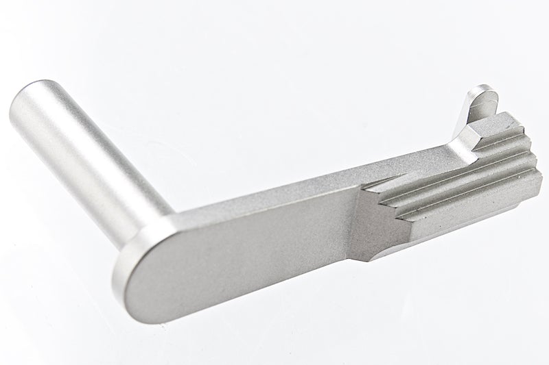 Airsoft Masterpiece CNC Steel Slide Stop for Marui Hi-Capa GBB (Type 2/ Matt Silver)