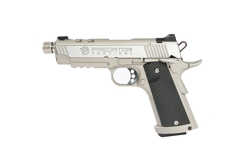 King Arms Predator Tactical Night Shrike .45 ACP GBB Pistol (Silver)