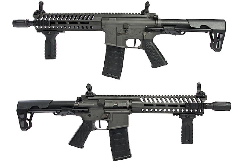 King Arms TWS M4 Striker M LOK CQB Ultra Grade II AEG Rifle (Guy Metal Grey)