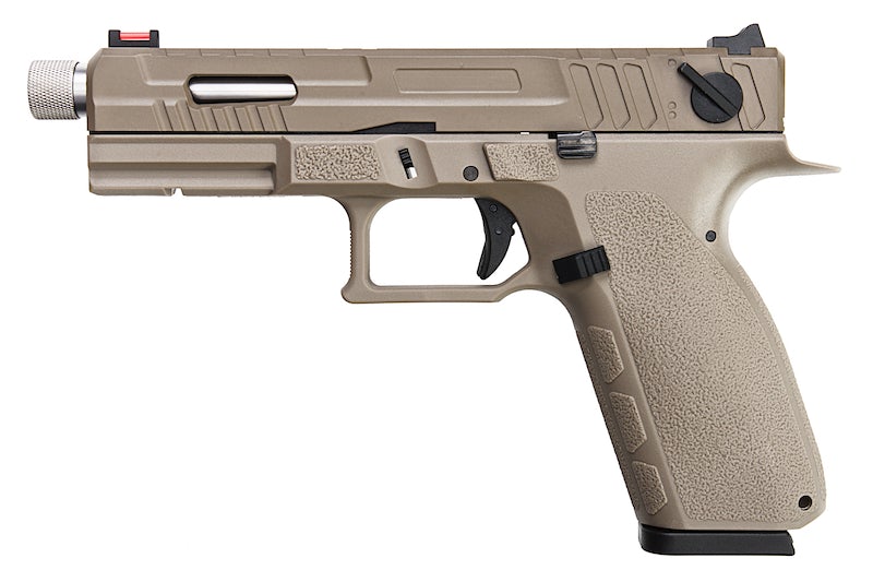 KJ Works KP-13F Full Auto Metal Slide GBB CO2 Pistol (w/ Thread Barrel & Cap/ TAN)