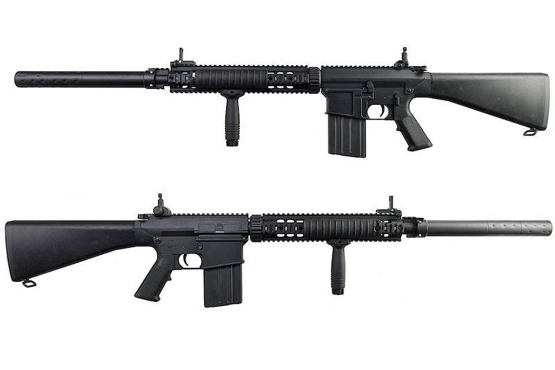 A&K Fulll Metal Fixed Stock SR-25 Airsoft AEG Rifle