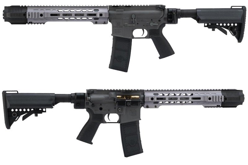 EMG (G&P) Salient Arms Licensed GRY AR15 (M4) Gen. 2 SBR AEG Rifle (Folding Stock/ Gray)