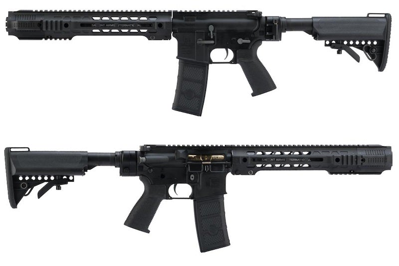 EMG (G&P) Salient Arms Licensed GRY AR15 (M4) Gen. 2 SBR AEG Rifle (Folding Stock)