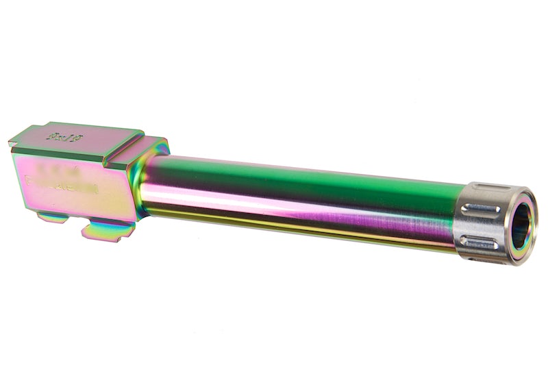 Guns Modify KM G17 Stainless Steel Threaded Barrel with Inner Barrel for TM M GI7 (Rainbow Nitride)