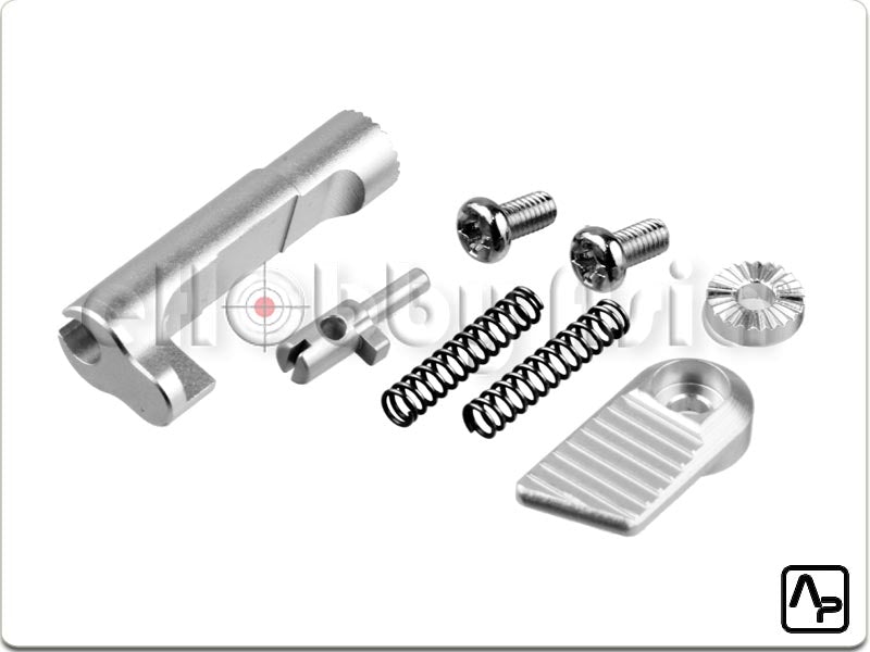 AIP Adjustable Extended Magazine Catch for Hi-Capa Ver. 2 (Ruled, Silver)