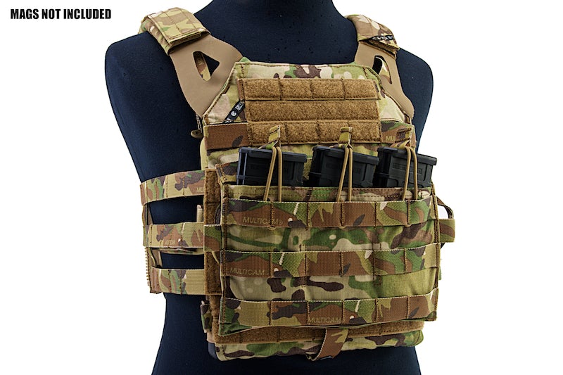 Crye Precision (By ZShot) Jumpable Plate Carrier JPC 2.0 w/ Flat M4 Molle Front Flap (Large/ Multica
