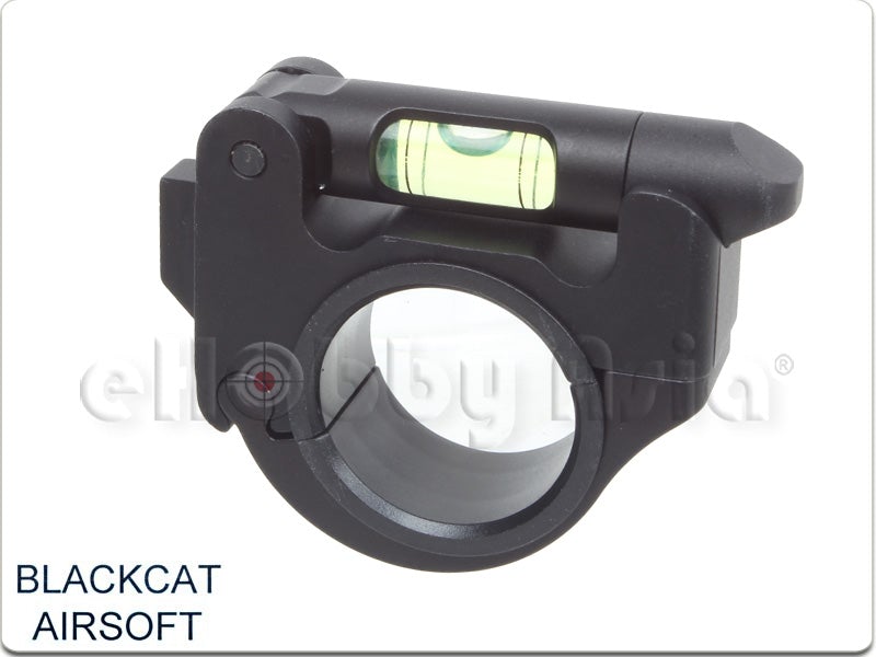 Blackcat Adjustable Heavy Duty 25-30mm Bubble Level Scope Mount Ring (Black)