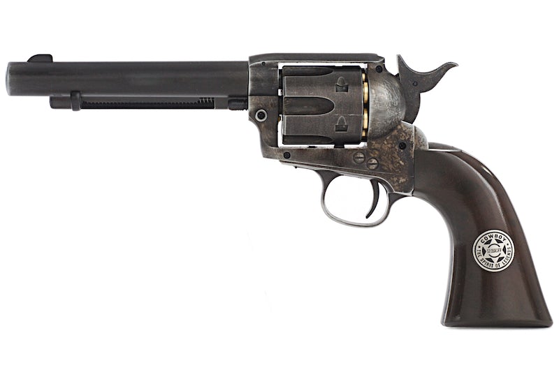 Umarex (WinGun) SAA .45 Co2 Metal Revolver (Antique Black/ Cowboy Police Version/ Custom 6mm)