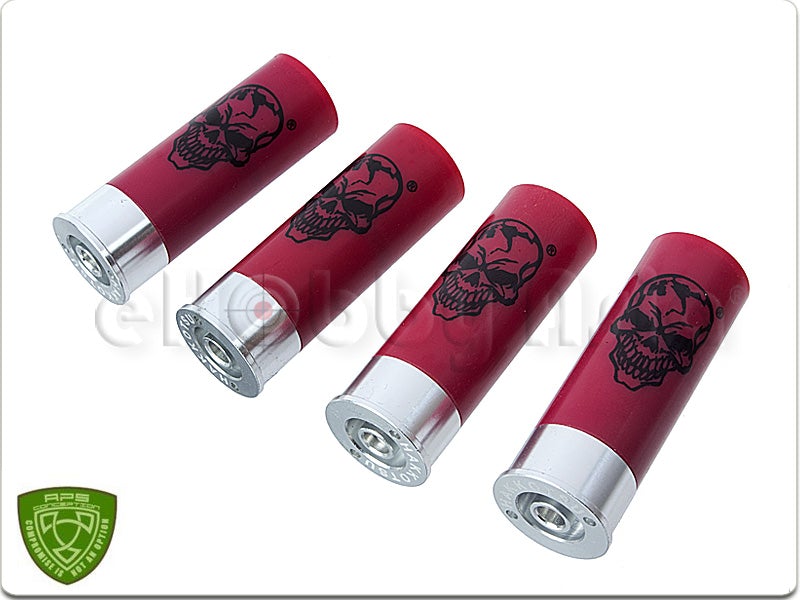 A.P.S. Smart CAM 870 Shotgun CO2 Cartridge (4pcs Pack, Red)