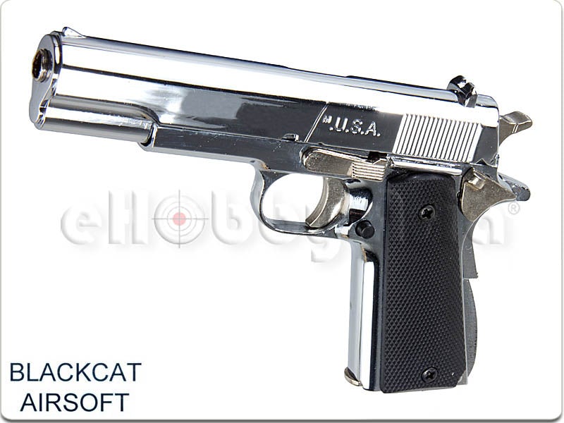 Blackcat Mini Model Gun - M1911 (Chrome)
