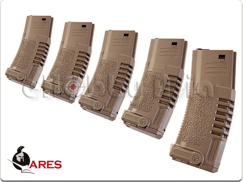 Amoeba M4/M16 140rd AEG Magazine (5pcs Set, Dark Earth)