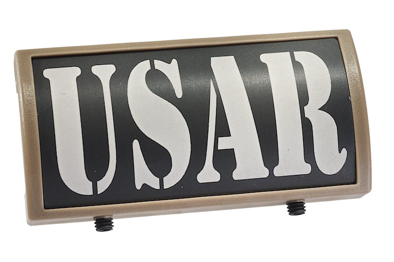 Custom Gun Rails (CGR) Aluminum Rail Cover (USAR, Large Laser Engraved Aluminum/ FDE Retainer)