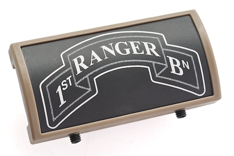Custom Gun Rails (CGR) Aluminum Rail Cover (1ST Ranger Battalion Scroll, Large Laser Engraved Alumin