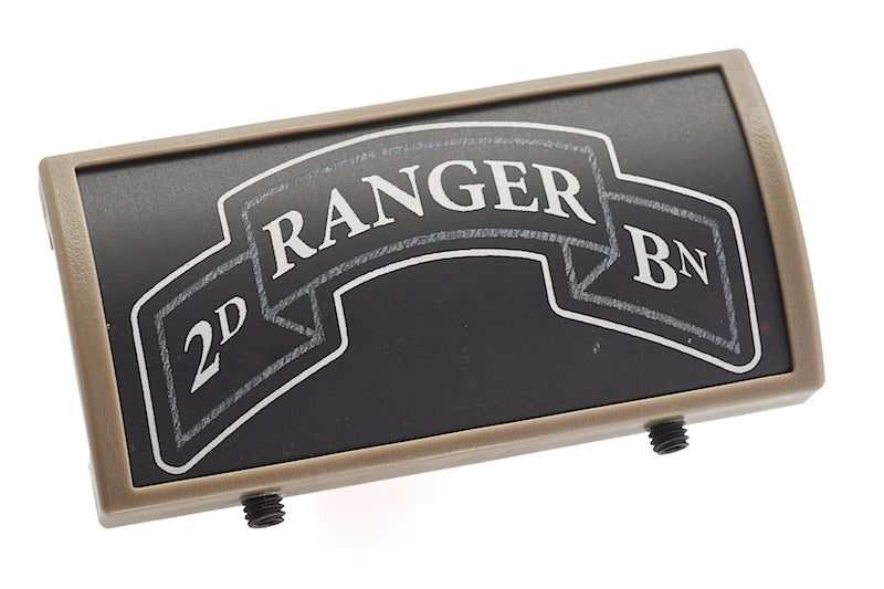 Custom Gun Rails (CGR) Aluminum Rail Cover (2ND Ranger Battalion Scroll, Large Laser Engraved Alumin