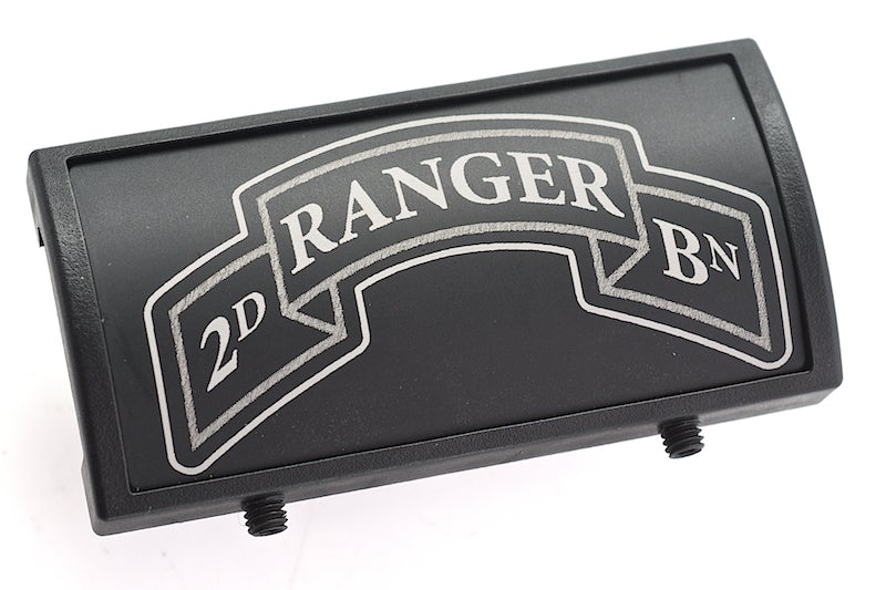 Custom Gun Rails (CGR) Aluminum Rail Cover (2ND Ranger Battalion Scroll, Large Laser Engraved Alumin