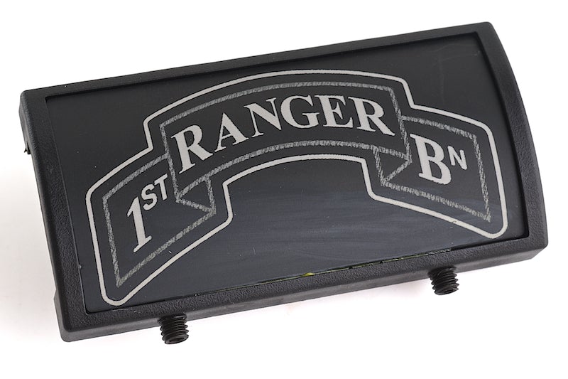 Custom Gun Rails (CGR) Aluminum Rail Cover (1ST Ranger Battalion Scroll, Large Laser Engraved Alumin