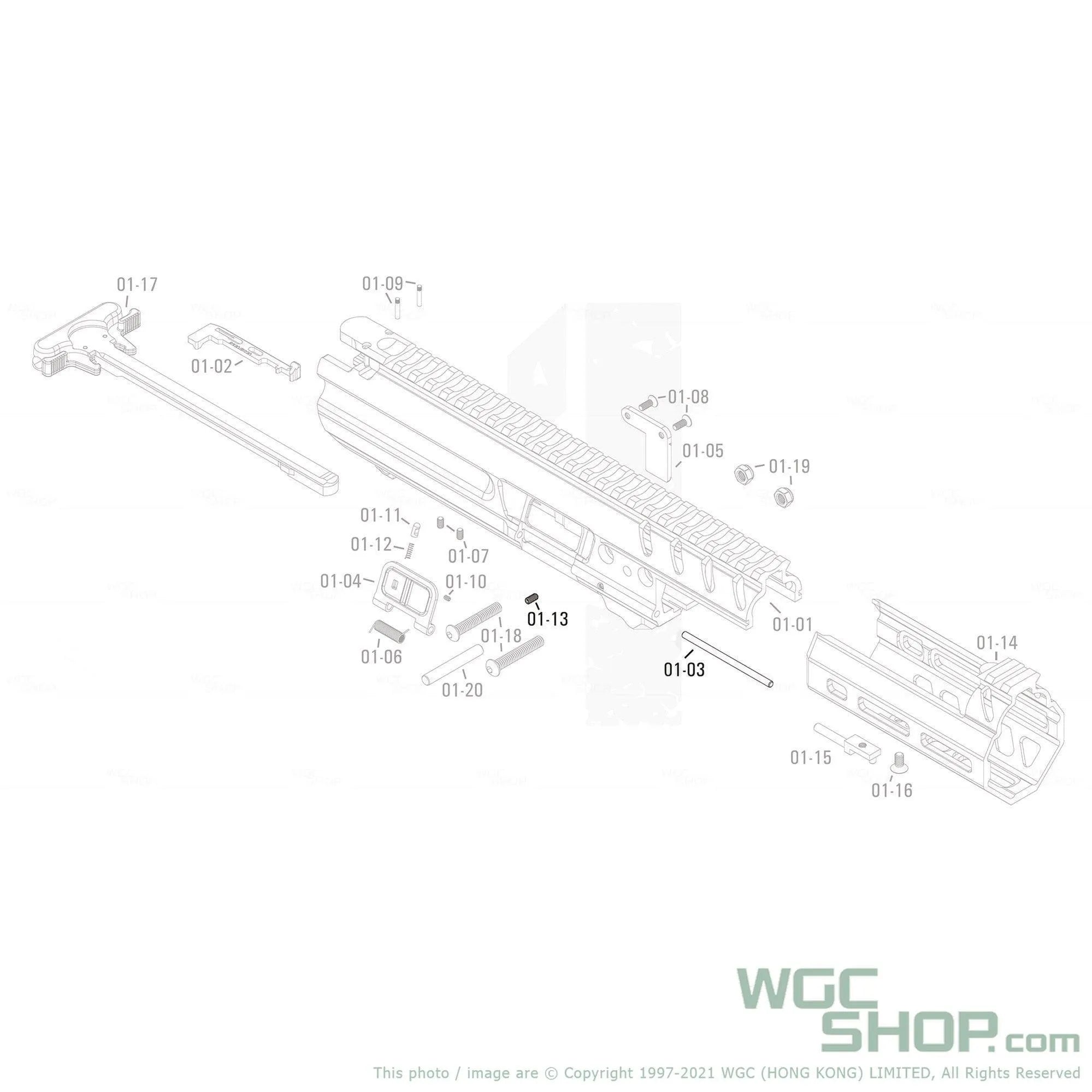 APFG Original Parts - MPX GBB Dust Cover Axle ( 01-03 / 01-13 )